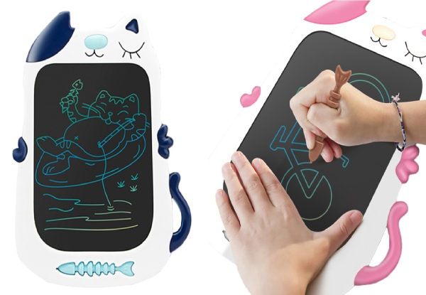 Kids Cat LCD Writing Tablet - Two Colours Available & Option for Two