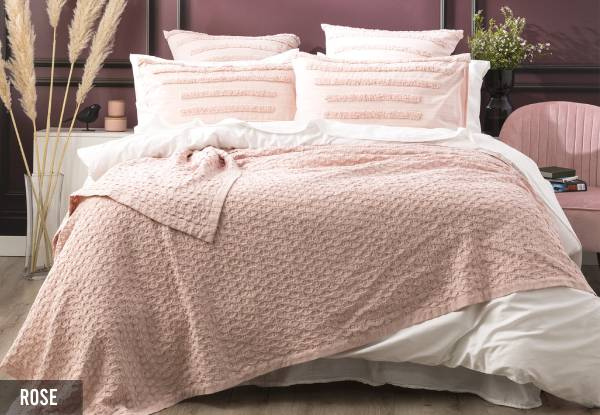 Lexico Waffle Cotton Blanket - Available in Four Colours & Three Sizes