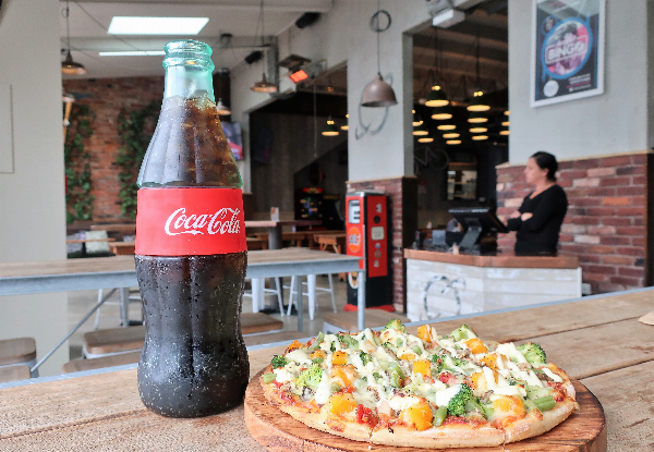 Unique 1.35L Celebratory Coca-Cola Sharing Jug & Any Medium Gourmet Pizza for Two People