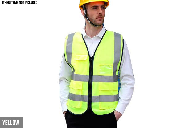 Reflective High Visibility Vest - Five Colours Available