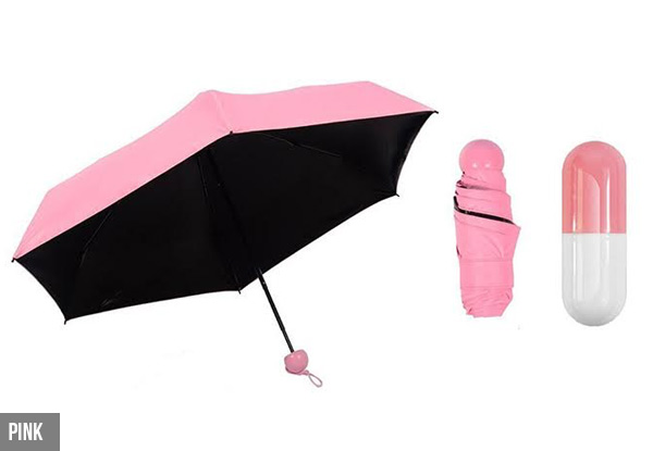 Mini Pill Capsule Umbrella - Four Colours Available & Options for Two or Four Umbrellas  with Free Nationwide Delivery