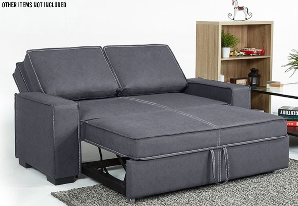 Three-Seater Grey Sofa Bed
