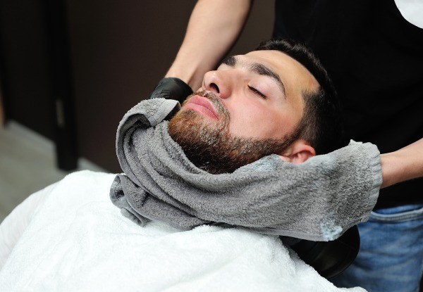 Ultimate Barber’s Package - Men’s Haircut, Wash & Relaxing Head Massage – Option for Men’s Elegant Hot Towel Face Shave with Gift