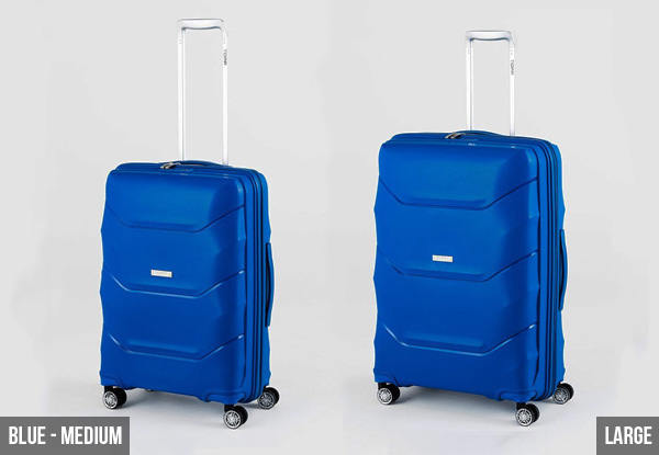 From $169 for Topp Treo Luggage Available in Three Colours & Three Sizes incl. 10 Year Warranty (value up to $807)