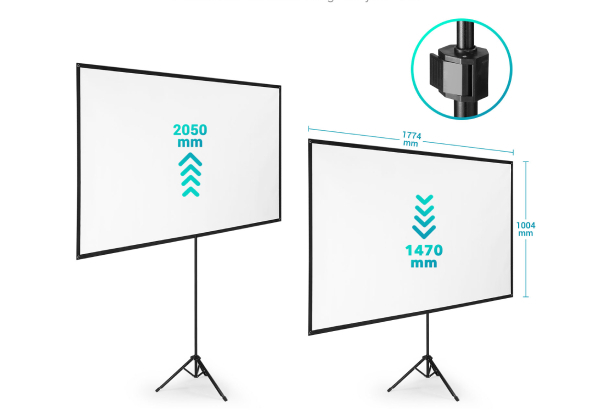 4K 80-Inch Projector Screen with Tripod Stand