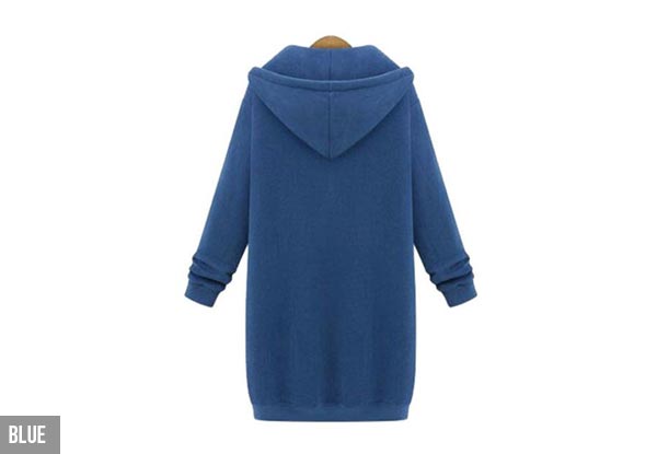 Long-Sleeve Hoodie Dress - Three Colours Available