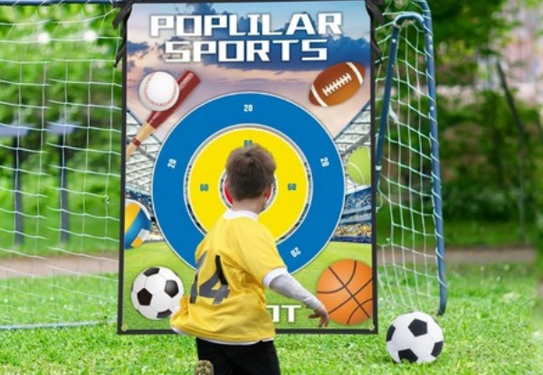 Three-in-One Soccer Football Baseball Toss Game Set