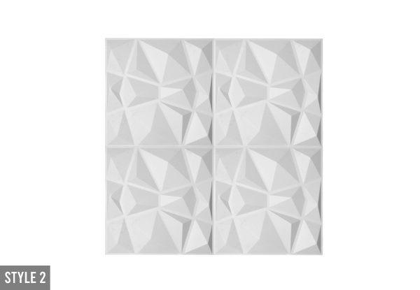 12-Piece 3D Wall Paper Panel - Three Styles Available