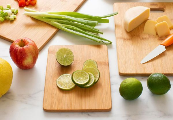 Wooden Cutting Chopping Board - Available in Three Sizes & Option for Three-Pack