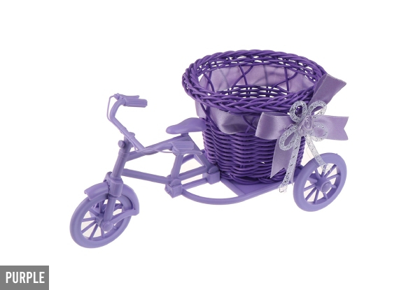 Bicycle Flower Basket - Four Colours Available