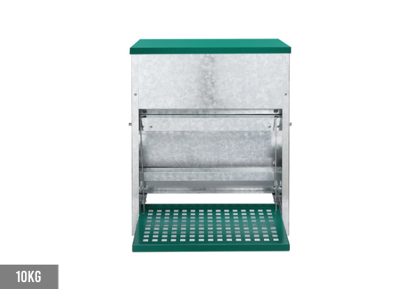 Petscene Automatic Galvanised Steel Chicken Feeder - Two Sizes Available