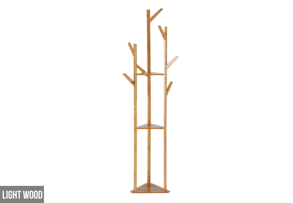 Bamboo Clothing Tree Stand - Two Colours Available