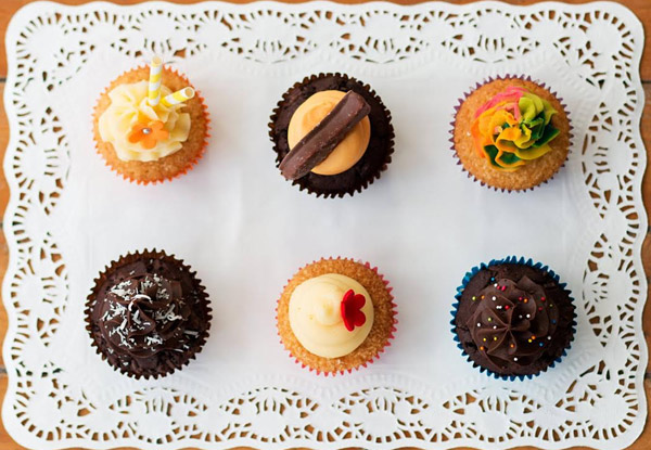 Box of up to 12 Premium Cupcakes with Options for up to 24 Mini Cupcakes - Two Pick Up Locations Available