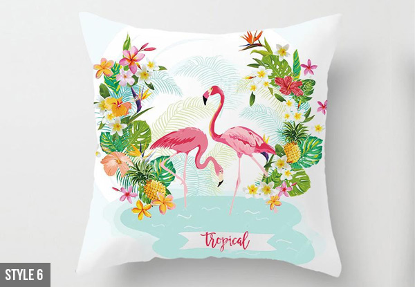 Flamingo Print Cushion Cover - 11 Styles Available
