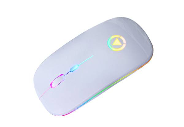 LED Colourful Rechargeable Wireless Computer Mouse - Four Colours Available