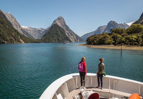 Two-Hour Morning Milford Sound Cruise incl. Bacon Buttie &  Orange Juice - Options for up to Four People & Family Pass