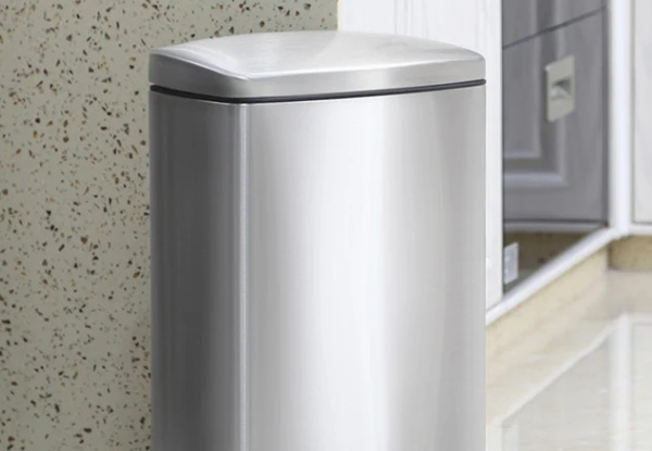 SOGA 12L Stainless Steel Foot Pedal Rubbish Bin