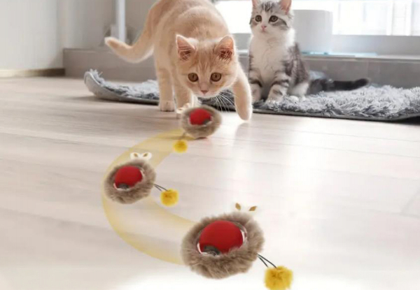 Electric Ball Motion Activate Chirping Cat Toy - Option for Two Sets