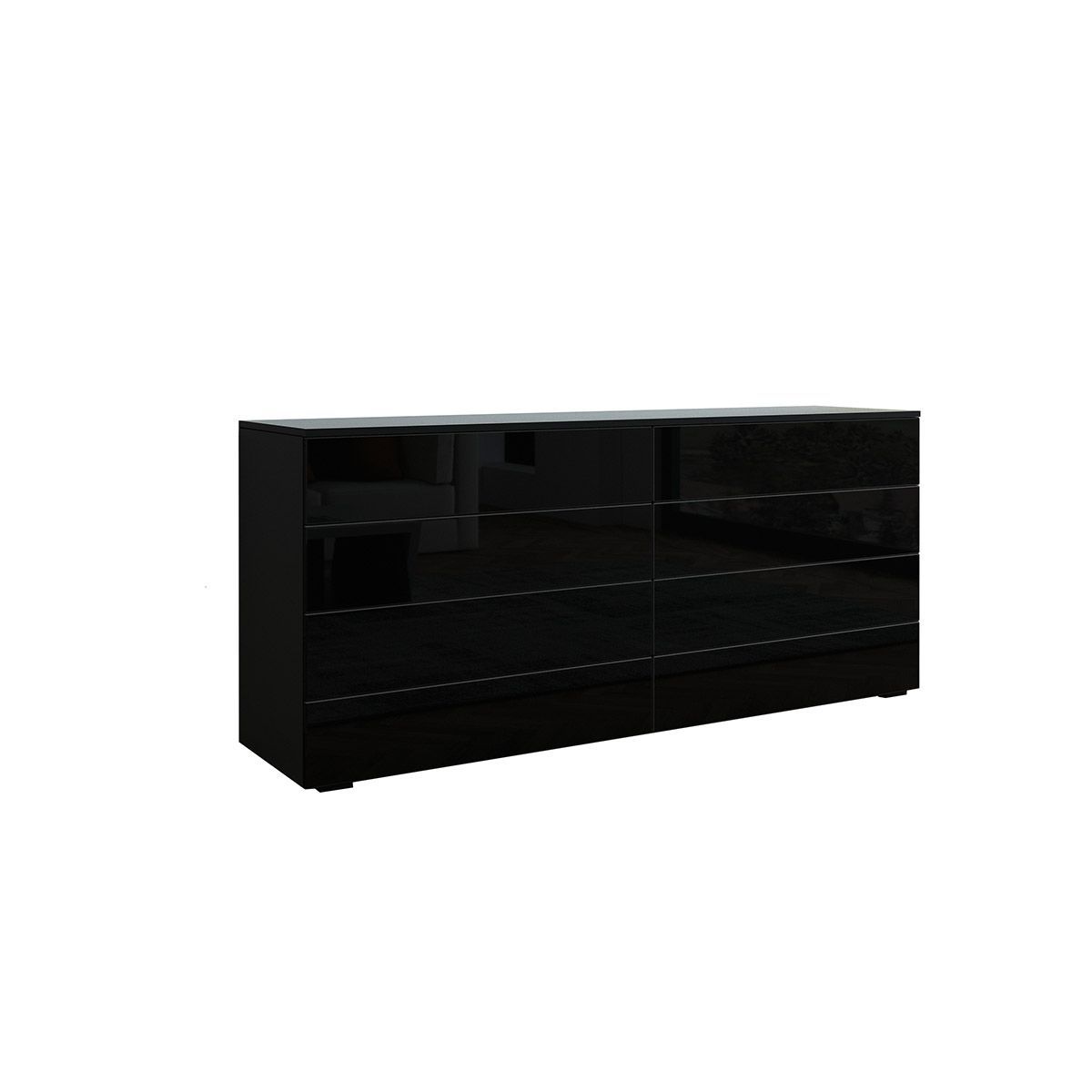 Eight-Drawer High Gloss Cabinet Chest