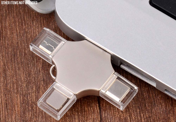 Four-in-One 3.0 High Speed 32GB USB Flash Drive - Option for 64GB