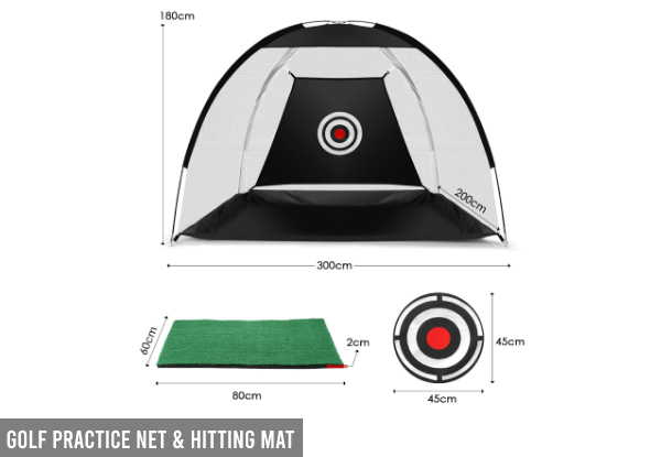 Golf Practice Set - Option with Hitting Mat