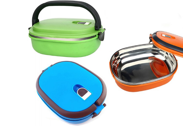 Stainless Steel Insulated Lunch Box - Three Colours Available with Free Delivery