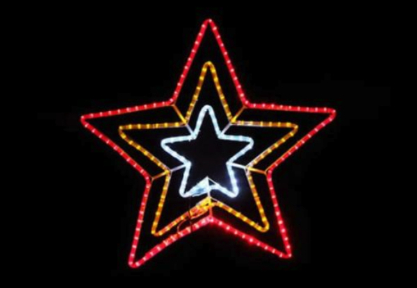 Three-Colour Christmas Star Light