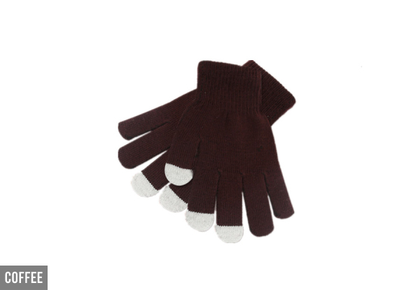 Mobile Touchscreen Warm Gloves - Available in Six Colours & Option for Two-Piece