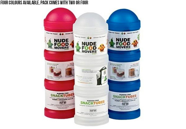 Two Nude Food Mover Triple Snack Tubes
