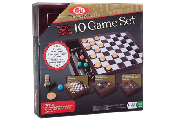 10-Game Premium Wooden Box Set