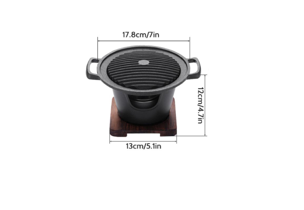 Portable Mini BBQ Grill Non-Stick Stove Plate - Two Sizes Available
