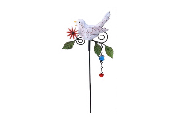Birds Metal Decorative Garden Stake - Available in Four Colours & Option for Two