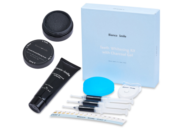 Bianco Smile Teeth Whitening Kit with Charcoal Gel & Ultimate Charcoal Pack with Free Delivery