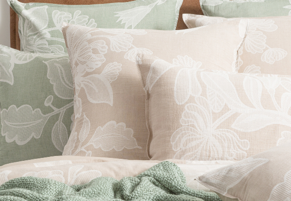 Renee Taylor Bentley Cotton Jacquard Quilt Cover Set - Available in Two Colours, Four Sizes & Option for Extra European Pillowcase