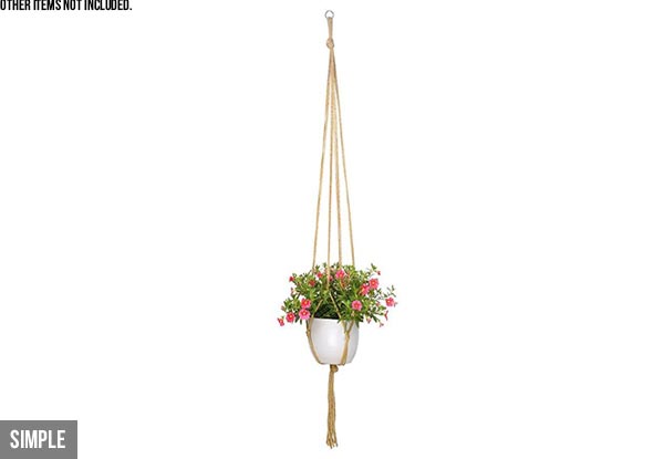 Garden Plant Rope Hanger - Range of Styles Available with Free Delivery