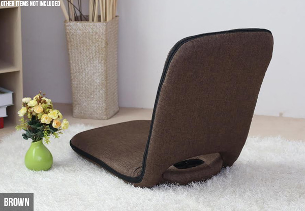 High-Backed Portable Floor Chair - Four Colours Available & Option for Two