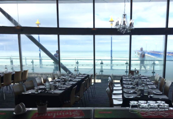 Two-Course Seaside Dining from the New Summer Menu at Salt on the Pier for Two People incl. Two Entrees & Two Mains, or Two Mains & Two Desserts - Option for Four People