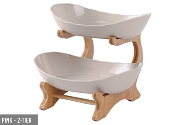 Two-Tier Fruit & Snack Bowl - Three Colours Available & Option for Three-Tiers