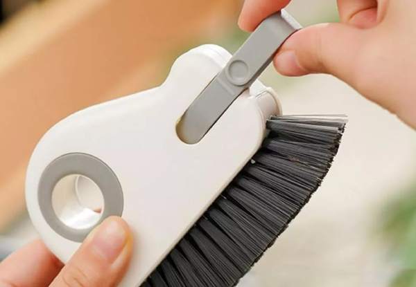 Set of Two-Piece Groove Cleaning Brush with Hidden Scraper - Available in Two Colours & Option for Two Sets