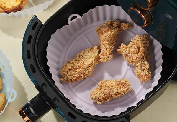 Two-Pack Reusable Air Fryer Silicone Liner - Four Colours Available