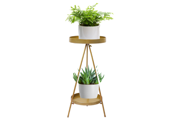 Levede Two-Tier Plant Metal Rack Stand - Available in Five Colours & Two Sizes