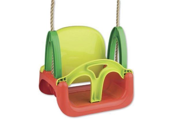 Three-in-One Green Garden Swing with Ropes