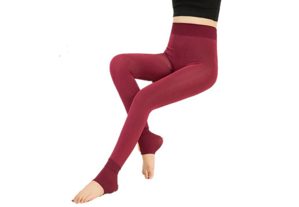 Women's Winter Warm Plush Lined Leggings -    Available in Seven Colours & Option for Two