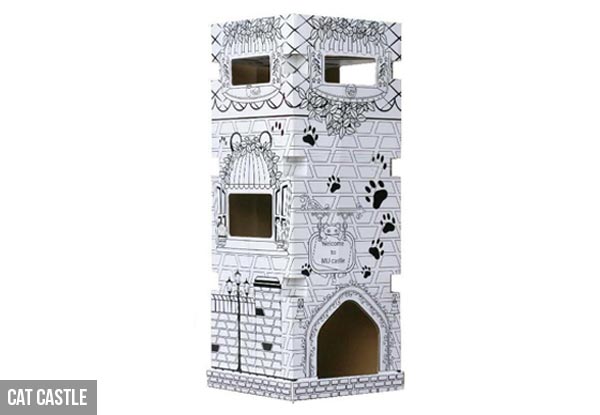Cardboard Colour-In Playhouse - Eight Options Available