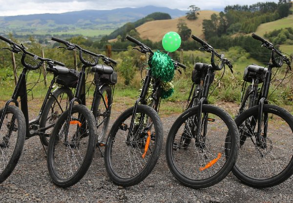 Hauraki Rail Trail Bike Package for a Group of Five incl. Bike Hire, Helmet, Pannier, Return Shuttle & Grazing Platter - Option for a Group of Ten