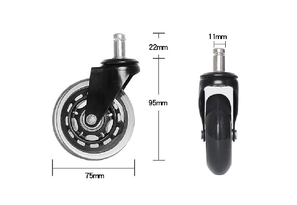 Five-Pack Office Chair Wheel Replacement