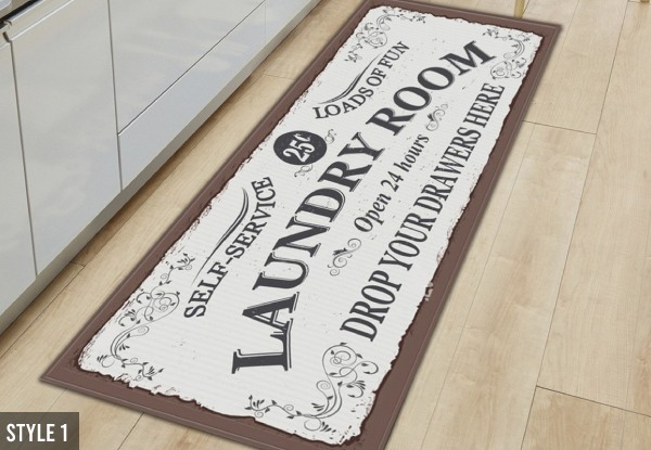 Laundry Room Floor Mat - Two Styles & Four Sizes Available