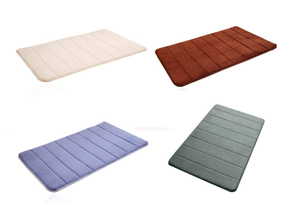 Absorbent Soft Memory Foam Mat Bath - Available in Four Colours & Two Sizes
