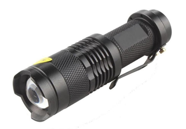 Two-Pack of LED Zoomable Focus Bright Flashlights - Option for Five-Pack Available with Free Delivery