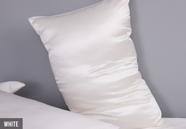 One-Piece 100% Pure Mulberry Silk Pillowcase with Hidden Zipper - Four Colours Available